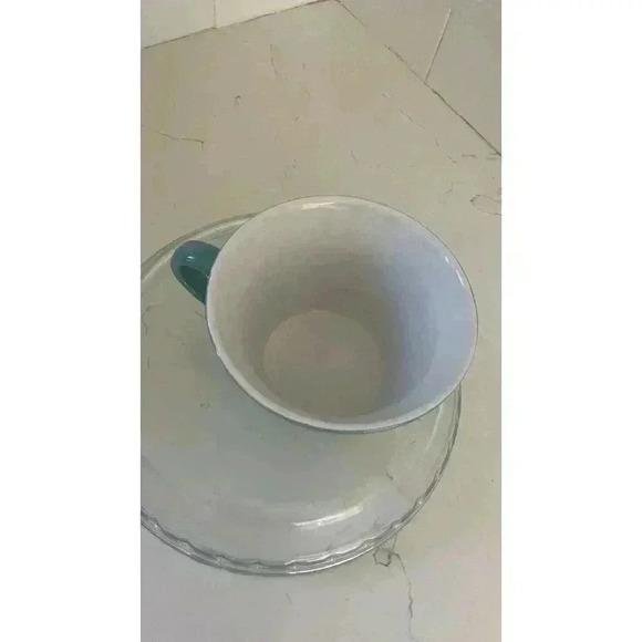 Mulberry Home Collection Tiffany Blue & White Geometric Wide Mouth Coffee Mug - Picture 6 of 7